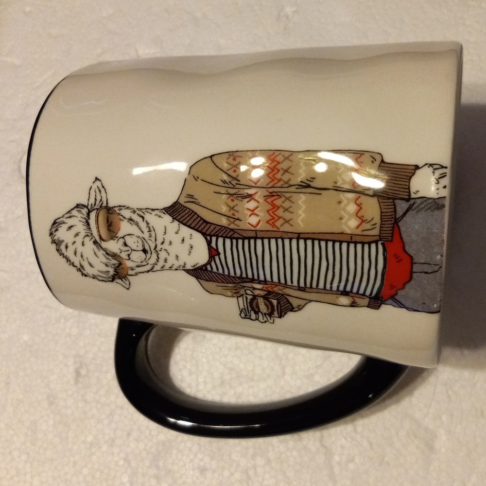 Signature housewares incorporated mug picture on both sides stoneware